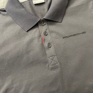 Porsche Driver's Selection Polo Shirt Gray Red Men's Small EU M Motorsport